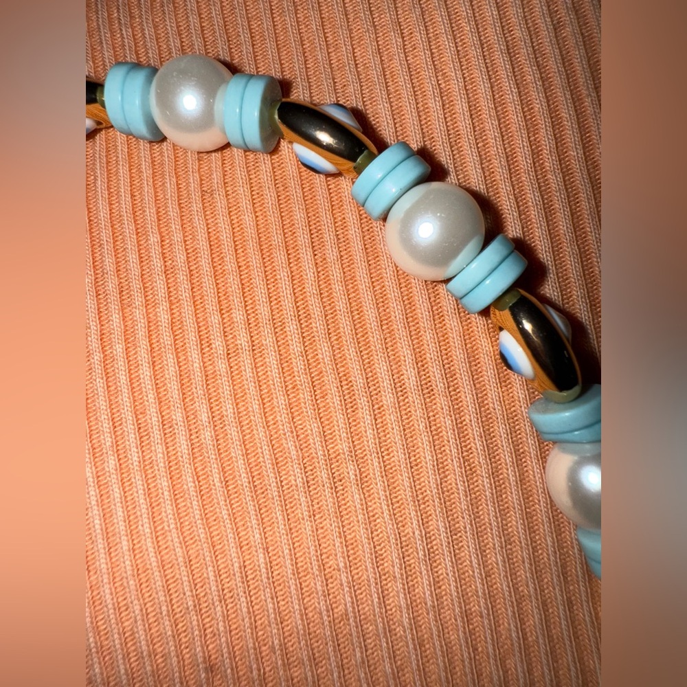 Lindsay beaded necklace, evil eye - Picture 6 of 10